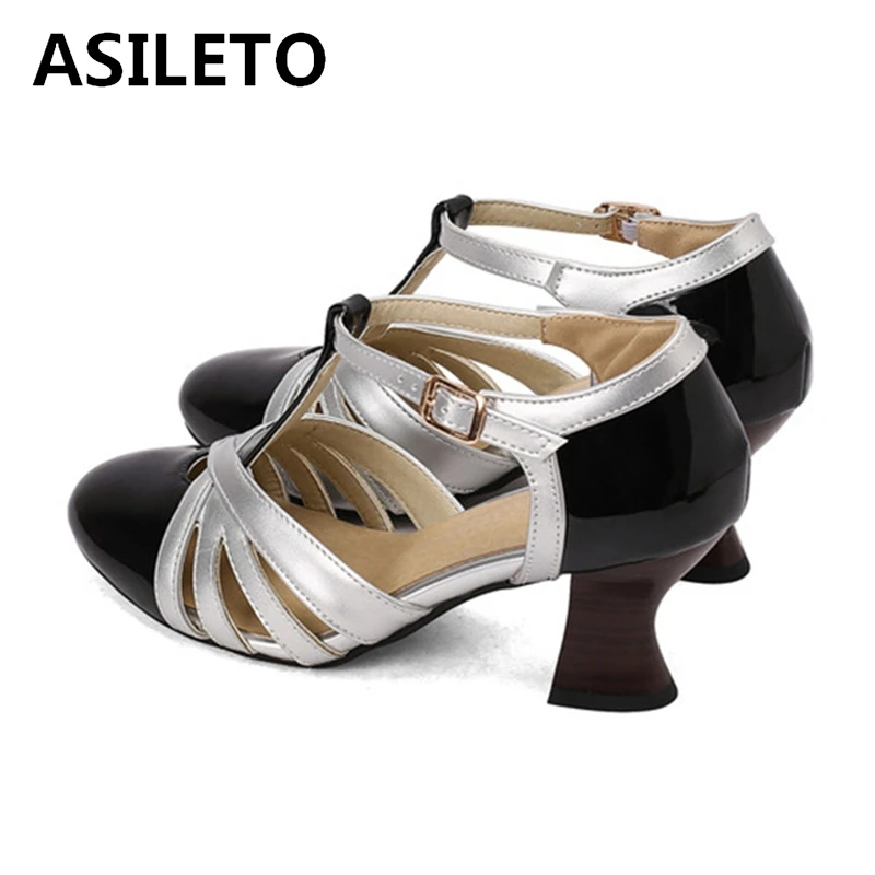ASILETO Summer Cute Miexed Color Women Sandals Round Toe T Strap 6.5cm Small Heels Purple Rose Green Blue Black Big Size 47 48
ASILETO Summer Cute Miexed Color Women Sandals Round Toe T Strap 6.5cm Small Heels Purple Rose Green Blue Black Big Size 47 48
