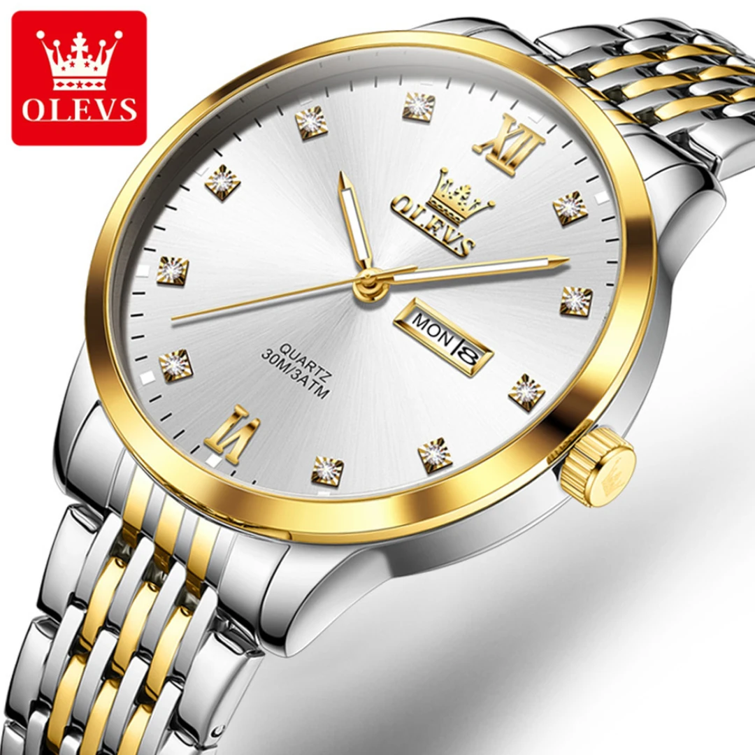 OLEVS 2943 Модные кварцевые часы в подарок с круглым циферблатом из нержавеющей стали, ремешок для часов, наручные часы с дисплеем недели, календарь
OLEVS 2943 Модные кварцевые часы в подарок с круглым циферблатом из нержавеющей стали, ремешок для часов, наручные часы с дисплеем недели, календарь