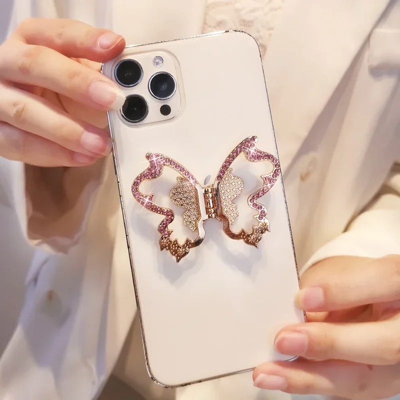 Creative Three-dimensional Diamond Inlaid Butterfly Finger Clasp Phone Case Universal Desktop Support Bracket Hollow Butterfly
Creative Three-dimensional Diamond Inlaid Butterfly Finger Clasp Phone Case Universal Desktop Support Bracket Hollow Butterfly