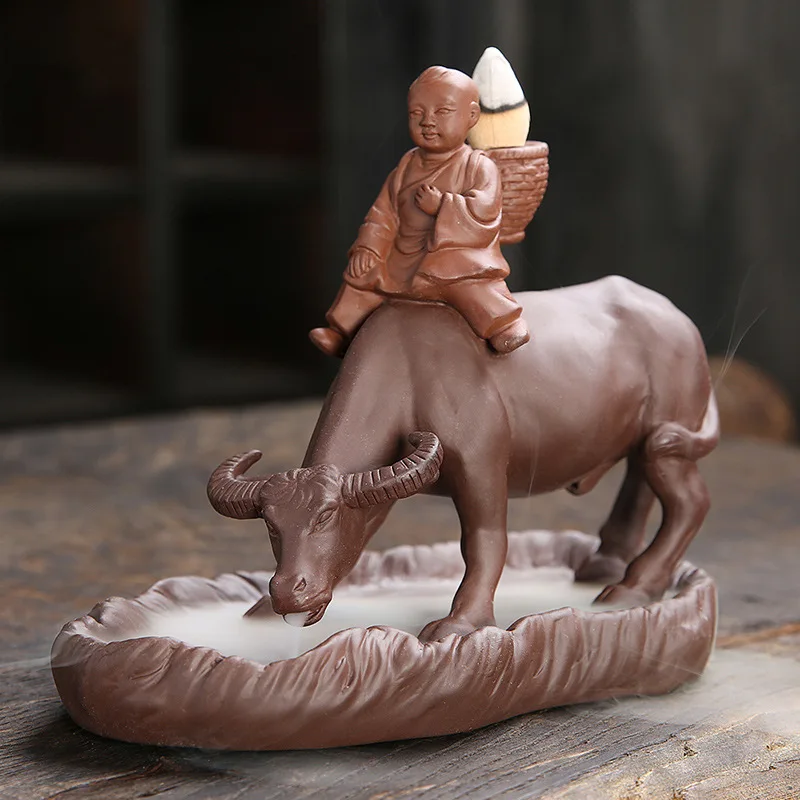 Buffalo Boy Ceramic Waterfall Backflow Incense Censer Holder Home Decor Child Cowherd
Buffalo Boy Ceramic Waterfall Backflow Incense Censer Holder Home Decor Child Cowherd