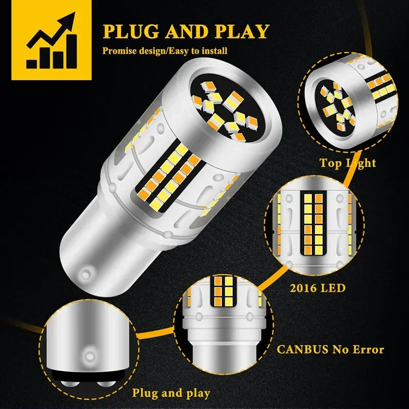 2PCS 1157 P21/5W Bay15d Car LED Bulbs Turn Signal Light T25 3157 T20 7443 W21/5W 72SMD White Yellow Brake Reverse Parking Lamps
2PCS 1157 P21/5W Bay15d Car LED Bulbs Turn Signal Light T25 3157 T20 7443 W21/5W 72SMD White Yellow Brake Reverse Parking Lamps