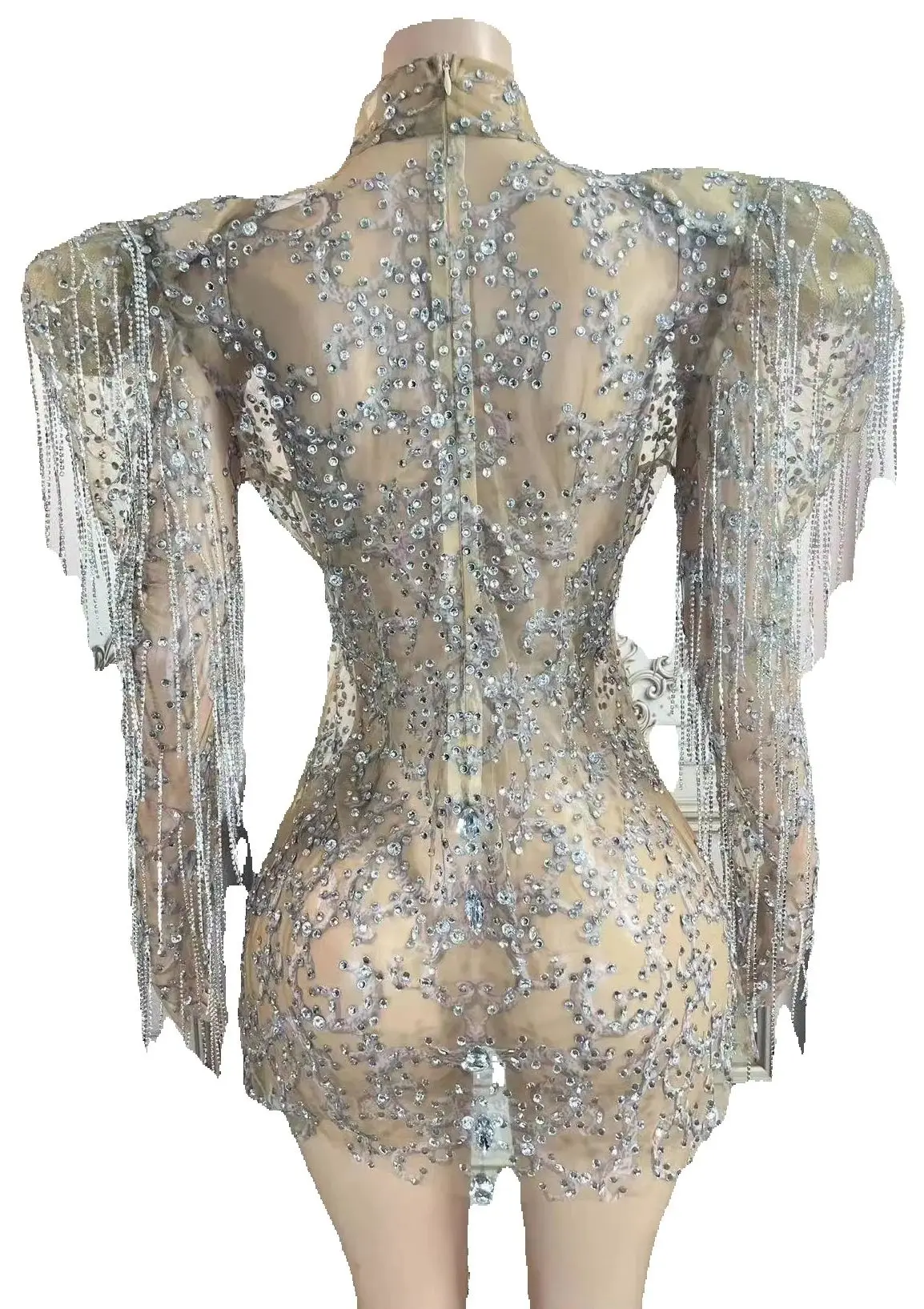 ZD Products Hot Mesh Shiny Diamond Tassels Lace Dresses Women Sexy Ladies Dresses for Birthday Party
ZD Products Hot Mesh Shiny Diamond Tassels Lace Dresses Women Sexy Ladies Dresses for Birthday Party