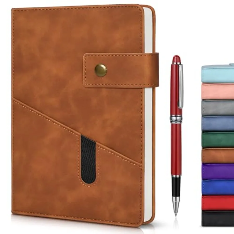 Lined Journal Notebook with Pen, A5 Personalized Hardcover Leather Journal for Men Women, 200 Pages 100 GSM Thick Paper College
Lined Journal Notebook with Pen, A5 Personalized Hardcover Leather Journal for Men Women, 200 Pages 100 GSM Thick Paper College