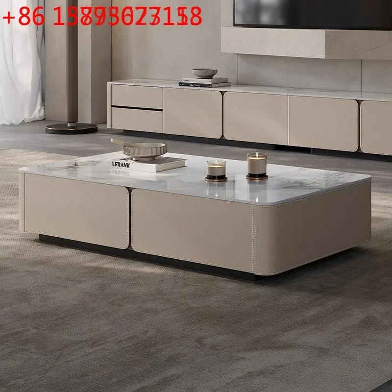Italian minimalist coffee table living room home simple modern size apartment rectangular saddle leather coffee table TV floor
Italian minimalist coffee table living room home simple modern size apartment rectangular saddle leather coffee table TV floor