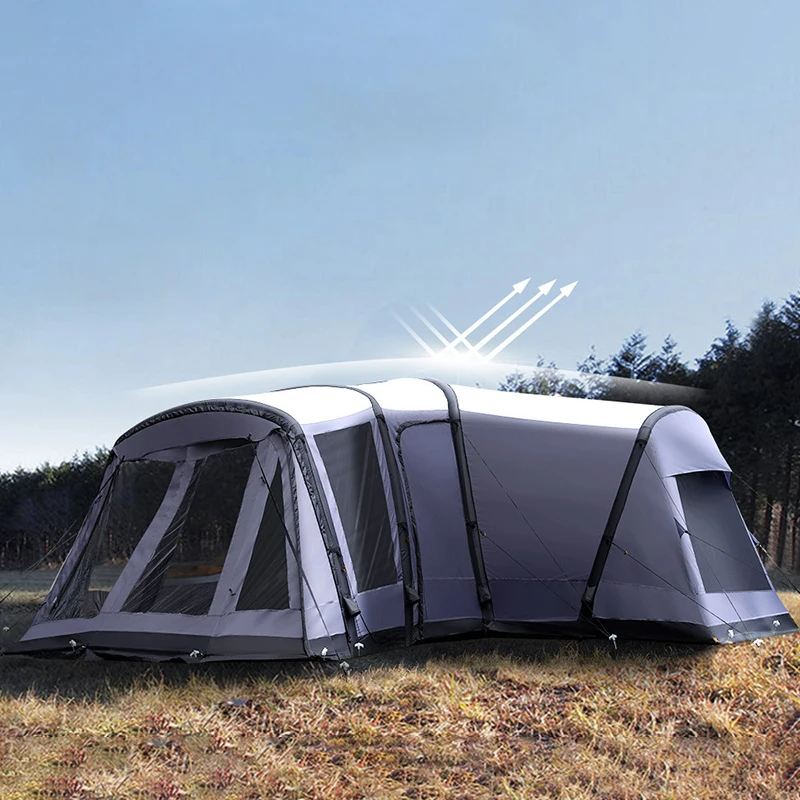 Popular Large Two-room One Room Tent Outdoor Tunnel Camping Tent Folding Fast Open Inflatable Tent for Many People
Popular Large Two-room One Room Tent Outdoor Tunnel Camping Tent Folding Fast Open Inflatable Tent for Many People