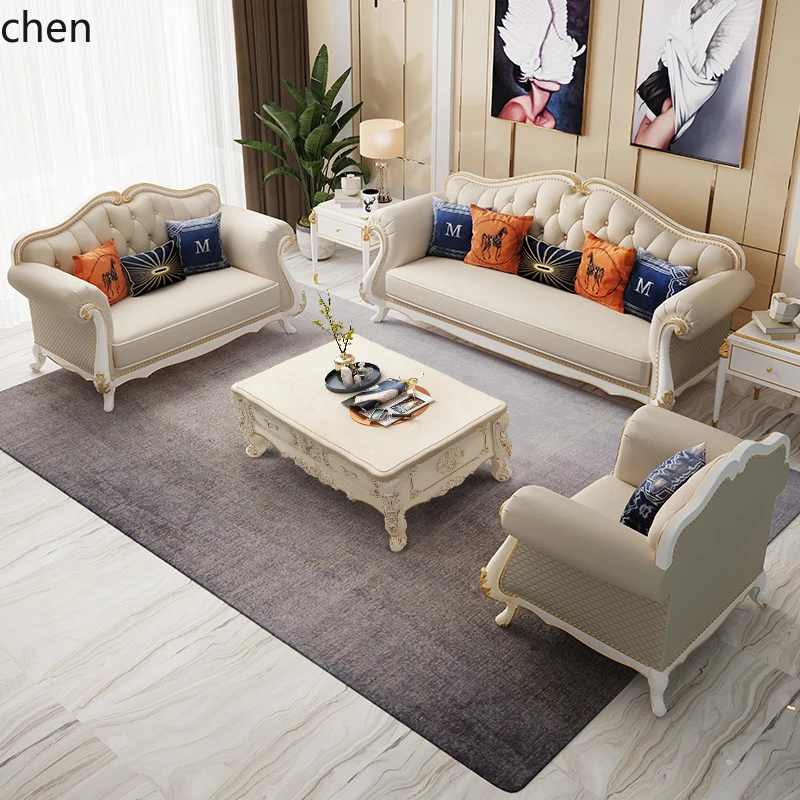 HTT leather sofa single double three-person combination simple modern light luxury villa living room furniture
HTT leather sofa single double three-person combination simple modern light luxury villa living room furniture