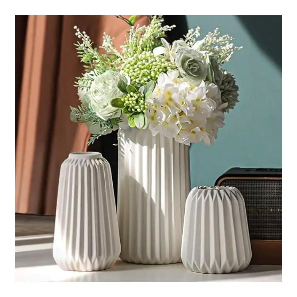 Vases Set Of 3White Vase For Modern Home Decor Flower Vases For Aesthetic Room Decor Boho Decor Wedding Dinner Table Party Offi
Vases Set Of 3White Vase For Modern Home Decor Flower Vases For Aesthetic Room Decor Boho Decor Wedding Dinner Table Party Offi