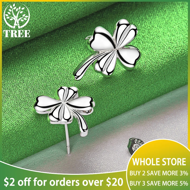 ALITREE 925 Sterling Silver Clover Stud Earrings For Women Earring Lady Fashion Party Birthday Engagement Wedding Jewelry Gifts
ALITREE 925 Sterling Silver Clover Stud Earrings For Women Earring Lady Fashion Party Birthday Engagement Wedding Jewelry Gifts