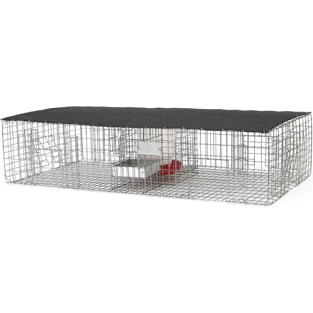 46x24x10 Inch Large Bird Trap Cage for Over 30 Birds with Shade, 1 Gallon Water and Food Pan for Humane Control
46x24x10 Inch Large Bird Trap Cage for Over 30 Birds with Shade, 1 Gallon Water and Food Pan for Humane Control