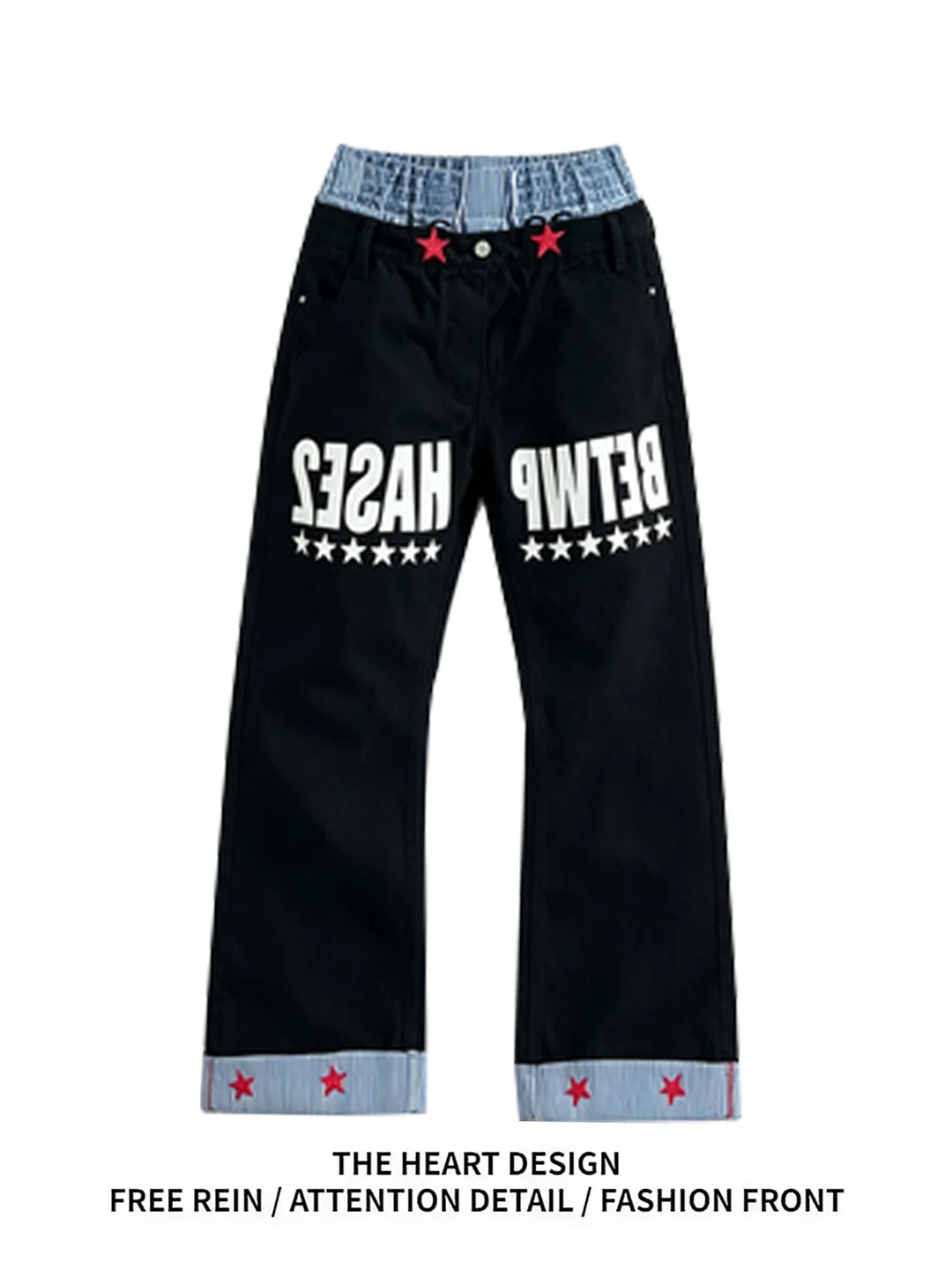 American Retro Splicing Black Denim Pants Women Summer New Design Wide Leg Pants High Waist Cotton Blend Casual Wear
American Retro Splicing Black Denim Pants Women Summer New Design Wide Leg Pants High Waist Cotton Blend Casual Wear