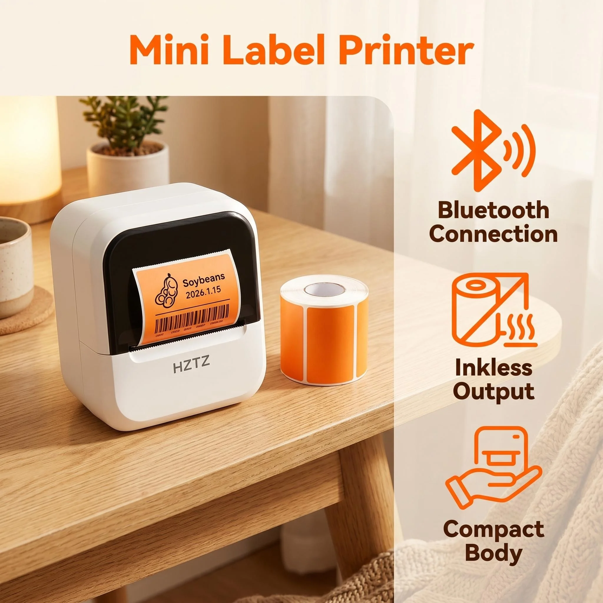 Wireless Mini Label Printer, Portable Bluetooth Thermal Printer, Inkless Sticker Maker for Labels, Photos & DIY Projects
Wireless Mini Label Printer, Portable Bluetooth Thermal Printer, Inkless Sticker Maker for Labels, Photos & DIY Projects