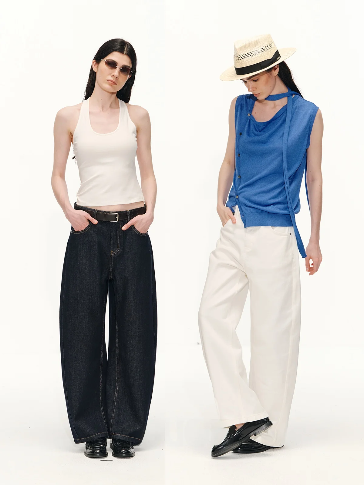 Guoe Premium Long Staple Cotton Matte Wide Leg Jeans Women's Casual Style Natural Waist Button Pure Color Breathable
Guoe Premium Long Staple Cotton Matte Wide Leg Jeans Women's Casual Style Natural Waist Button Pure Color Breathable