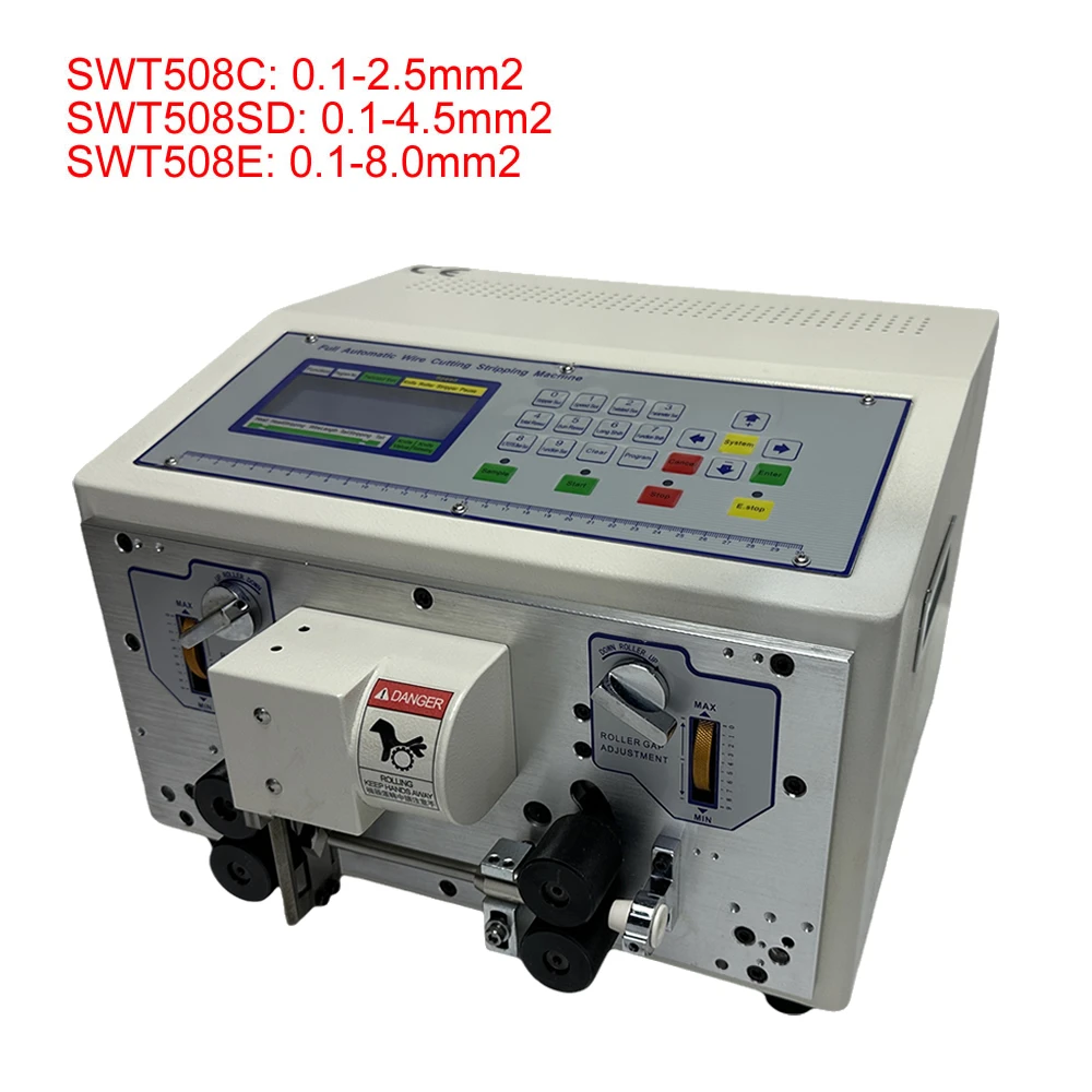 0.1-8.0mm2 Automatic Adjustable Wire Stripping Peeling Cutting Machine SWT508C SWT508SD SWT508E Cable Cutter Stripper 220V 110V
0.1-8.0mm2 Automatic Adjustable Wire Stripping Peeling Cutting Machine SWT508C SWT508SD SWT508E Cable Cutter Stripper 220V 110V