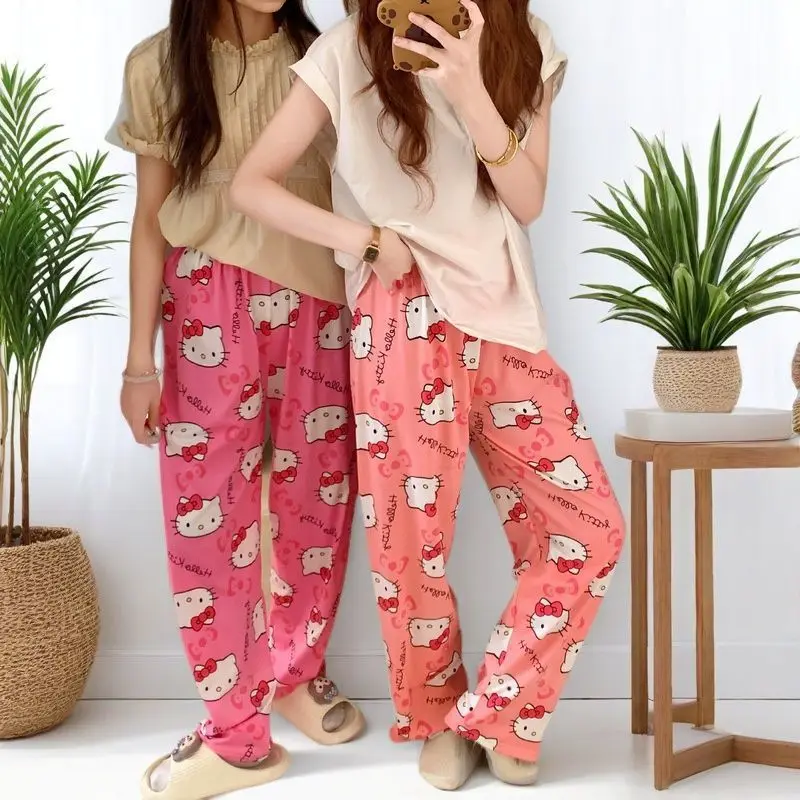 2025 new Hello Kitty pajama pants women's summer thin loose casual pants cartoon walking home pants couples can wear outside
2025 new Hello Kitty pajama pants women's summer thin loose casual pants cartoon walking home pants couples can wear outside