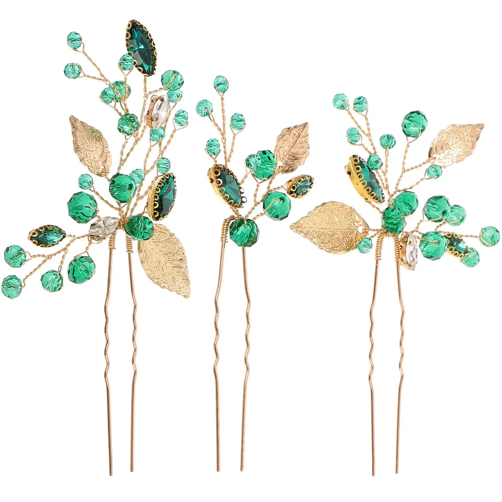 3 Pcs Green Leaf Hairpin Crystal Decorations for Women Wedding Bridal Prom Hairstyles Accessories Hair Styling Pin
3 Pcs Green Leaf Hairpin Crystal Decorations for Women Wedding Bridal Prom Hairstyles Accessories Hair Styling Pin