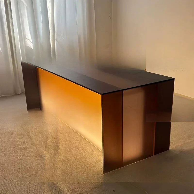 Acrylic brown orange gradual change bar luminous flush island villa dining display island
Acrylic brown orange gradual change bar luminous flush island villa dining display island