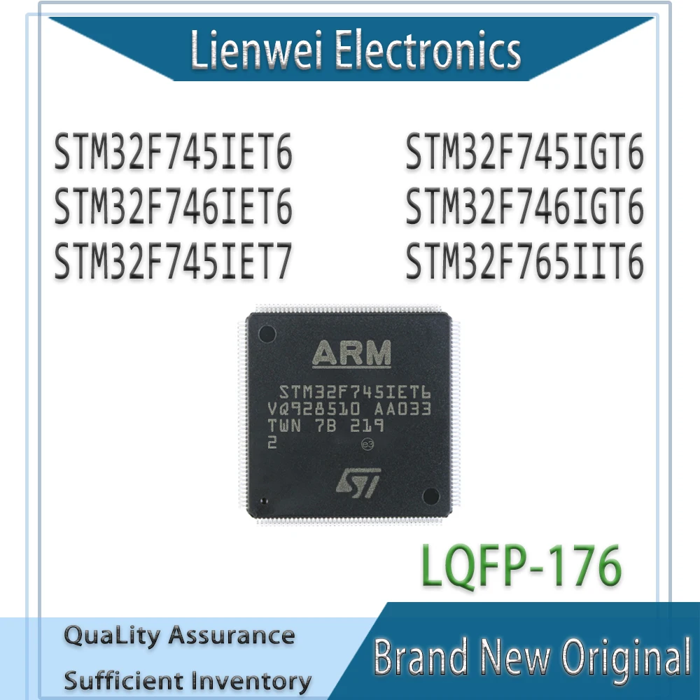 100% New Original STM32F745IET6 STM32F745IGT6 STM32F746IET6 STM32F746IGT6 STM32F745IET7 STM32F765IIT6 IC MCU Chipset LQFP-176
100% New Original STM32F745IET6 STM32F745IGT6 STM32F746IET6 STM32F746IGT6 STM32F745IET7 STM32F765IIT6 IC MCU Chipset LQFP-176