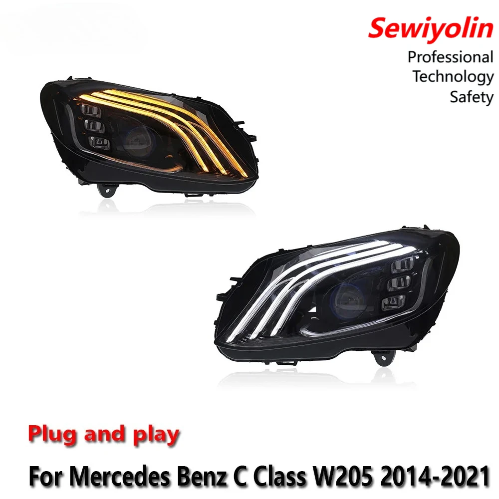 Светодиодные фары в сборе для Mercedes-Benz W205 2014-2021 C180: противотуманные фары, ДХО, стоп-сигналы, указатели поворота, подключение Plug and Play
Светодиодные фары в сборе для Mercedes-Benz W205 2014-2021 C180: противотуманные фары, ДХО, стоп-сигналы, указатели поворота, подключение Plug and Play