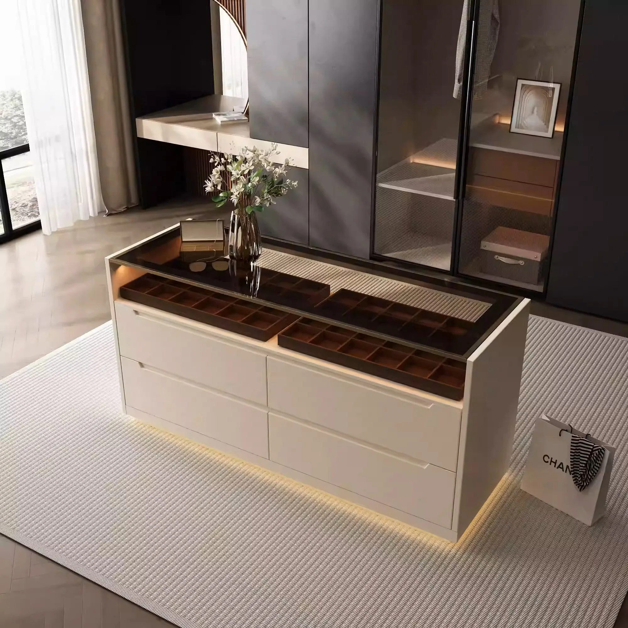 az-New Minimalist Modern High-End Dresser Against the Wall Jewelry Storage Cabinet Clothing Store Island Cabinet@
az-New Minimalist Modern High-End Dresser Against the Wall Jewelry Storage Cabinet Clothing Store Island Cabinet@