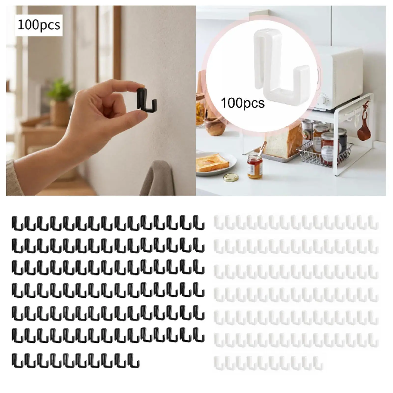 100x Clip Hooks Shelf Hook Sturdy Multipurpose Easy Installation Cabinet Hook for Kitchen Cabinet Wire Shelf Bathroom Bedroom
100x Clip Hooks Shelf Hook Sturdy Multipurpose Easy Installation Cabinet Hook for Kitchen Cabinet Wire Shelf Bathroom Bedroom