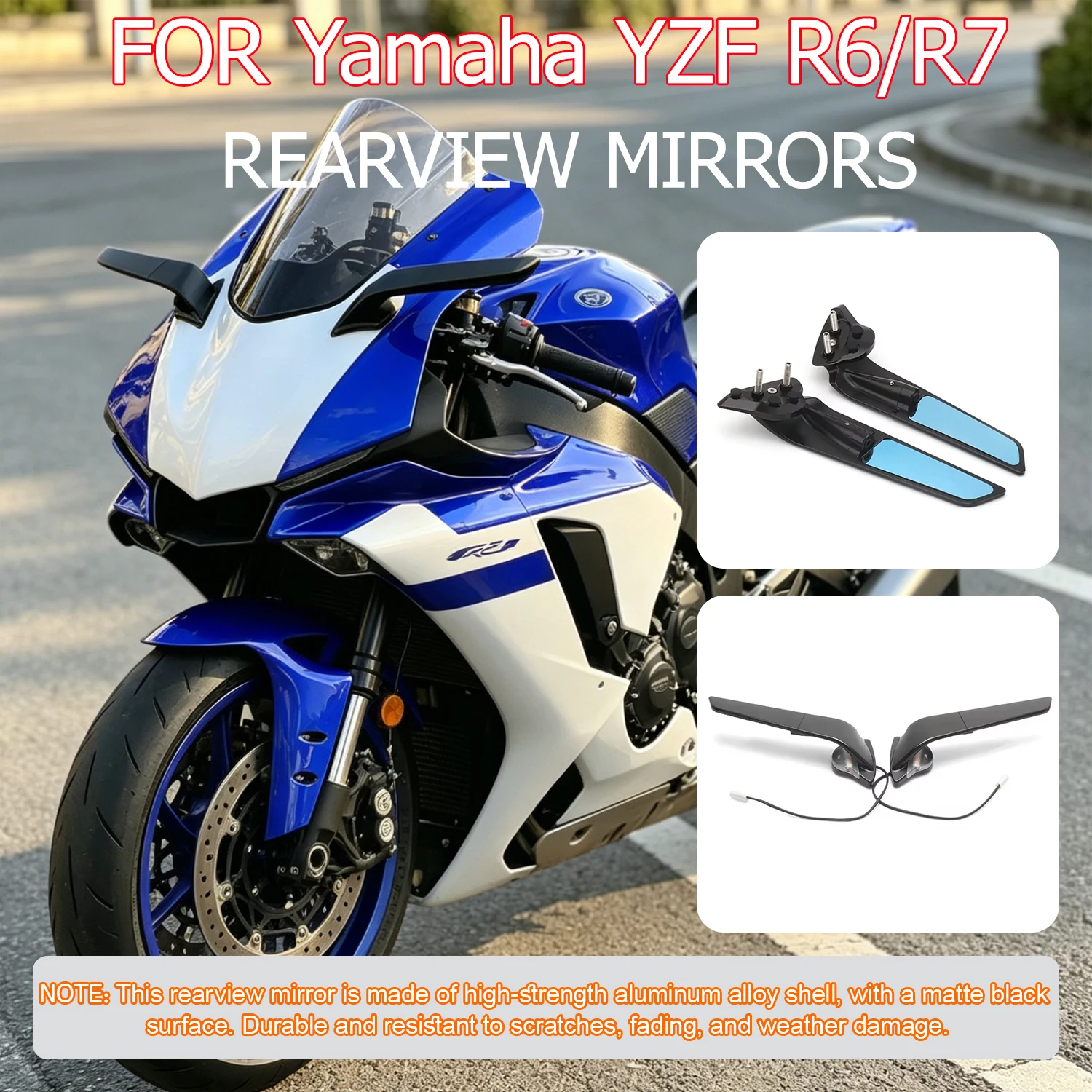For Yamaha YZF R6 YZF R7 Motorcycle Rearview Sports Mirror Mirrors Side Mirrors YZF R7 World GP 60th Anniversary Stealth Mirrors
For Yamaha YZF R6 YZF R7 Motorcycle Rearview Sports Mirror Mirrors Side Mirrors YZF R7 World GP 60th Anniversary Stealth Mirrors