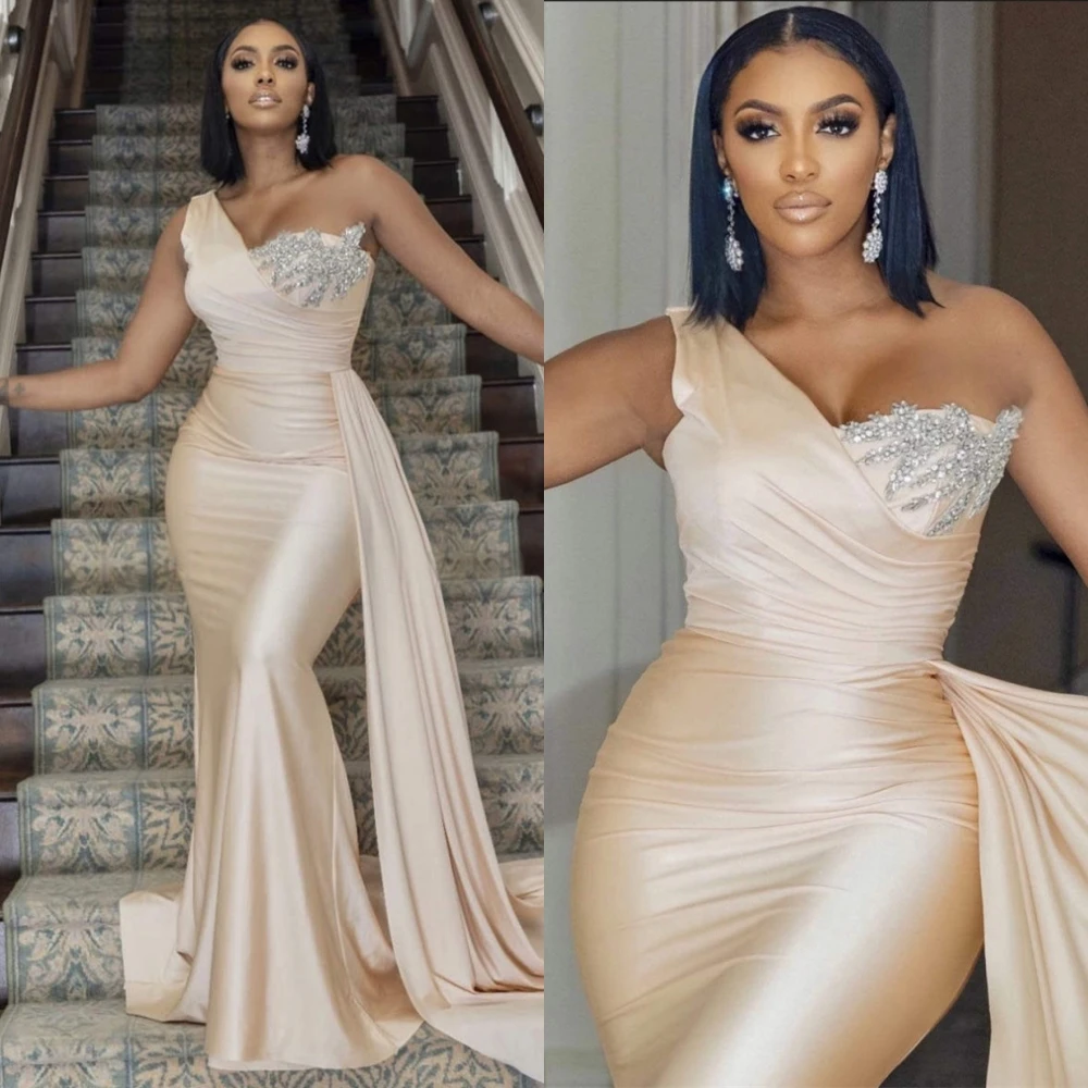 Customized Fashion Jersey One Shoulder Evening Dress Classic Mermaid Prom Dresses Fashion Sweep Train Special Occasion Gowns
Customized Fashion Jersey One Shoulder Evening Dress Classic Mermaid Prom Dresses Fashion Sweep Train Special Occasion Gowns
