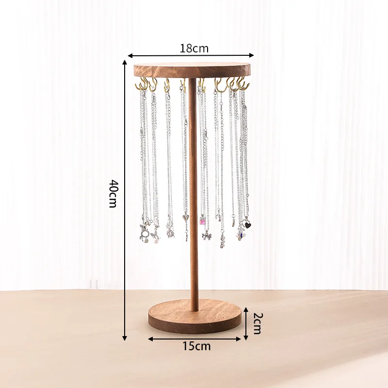 New Wood Jewelry Display Stand Round Detachable Necklace Organizer Vertical Earrings Shelf Jewelry
New Wood Jewelry Display Stand Round Detachable Necklace Organizer Vertical Earrings Shelf Jewelry