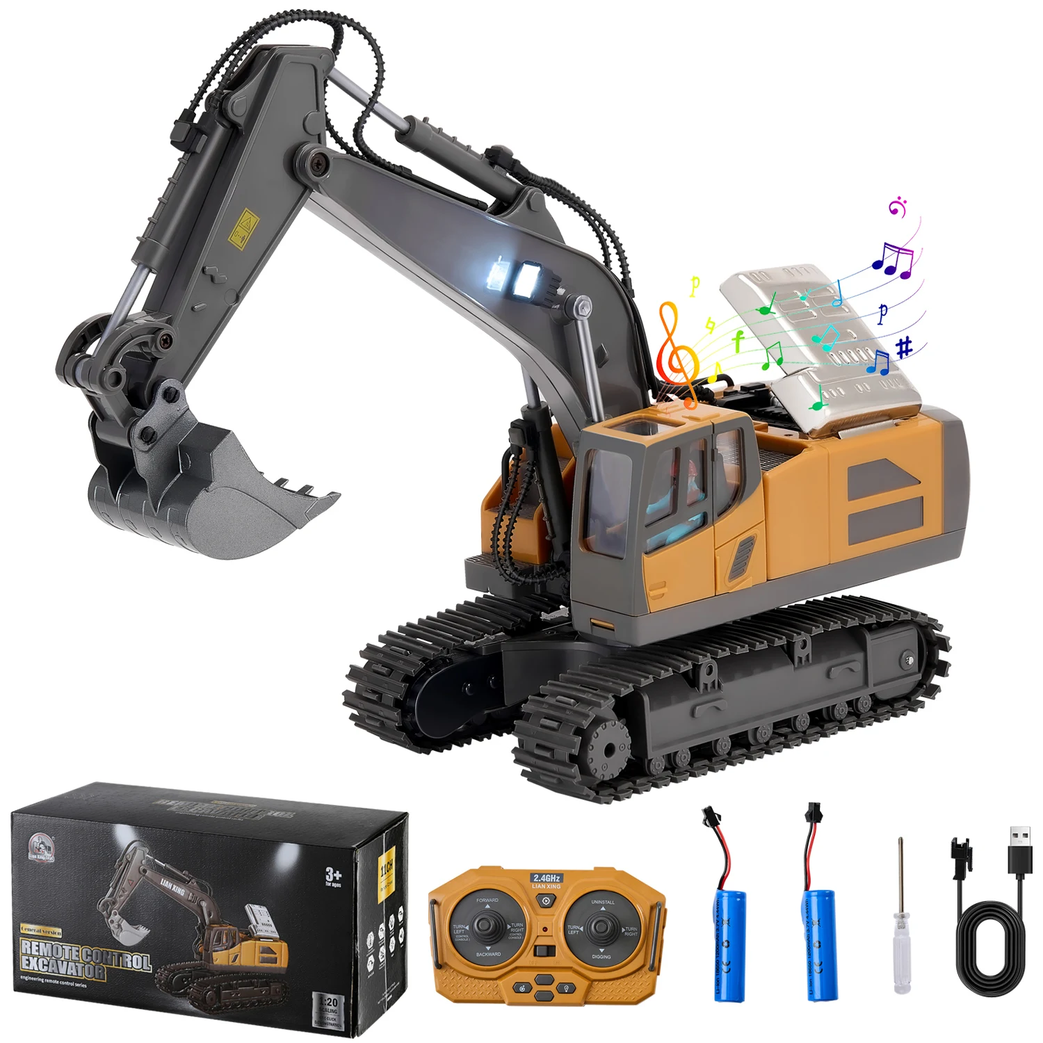 SucceBuy 2.4G Rc Excavator 1:20 Scale with Sounds Construction Vehicles Remote Control Car Digger Toys for Kids Boys Gifts
SucceBuy 2.4G Rc Excavator 1:20 Scale with Sounds Construction Vehicles Remote Control Car Digger Toys for Kids Boys Gifts