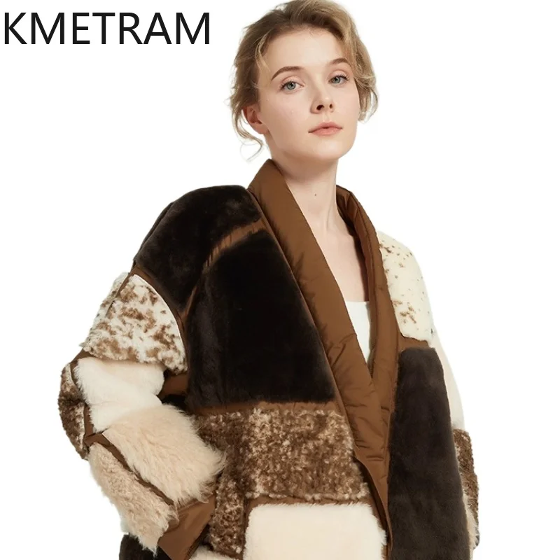 KMETRAM Sheepskin with Wool Atttached Fur Coat Warmth Coats for Woman Short Color-Blocked Women's Winter Jacket 2025 ropa mujer
KMETRAM Sheepskin with Wool Atttached Fur Coat Warmth Coats for Woman Short Color-Blocked Women's Winter Jacket 2025 ropa mujer