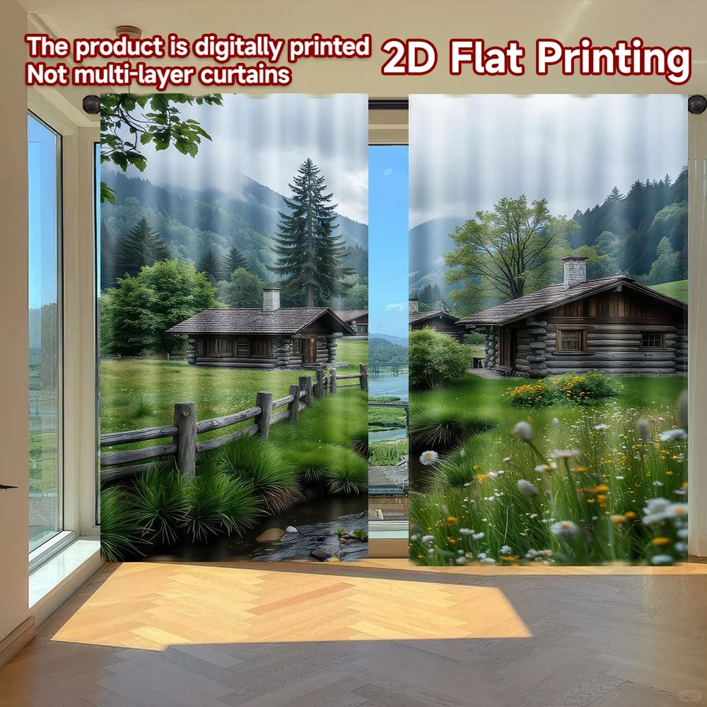 2D flat printing 2pcs Curtains Mountain Cabin Retreat Digital Printed Polyester Drapes Party Decorations for Door Wall Yard All
2D flat printing 2pcs Curtains Mountain Cabin Retreat Digital Printed Polyester Drapes Party Decorations for Door Wall Yard All