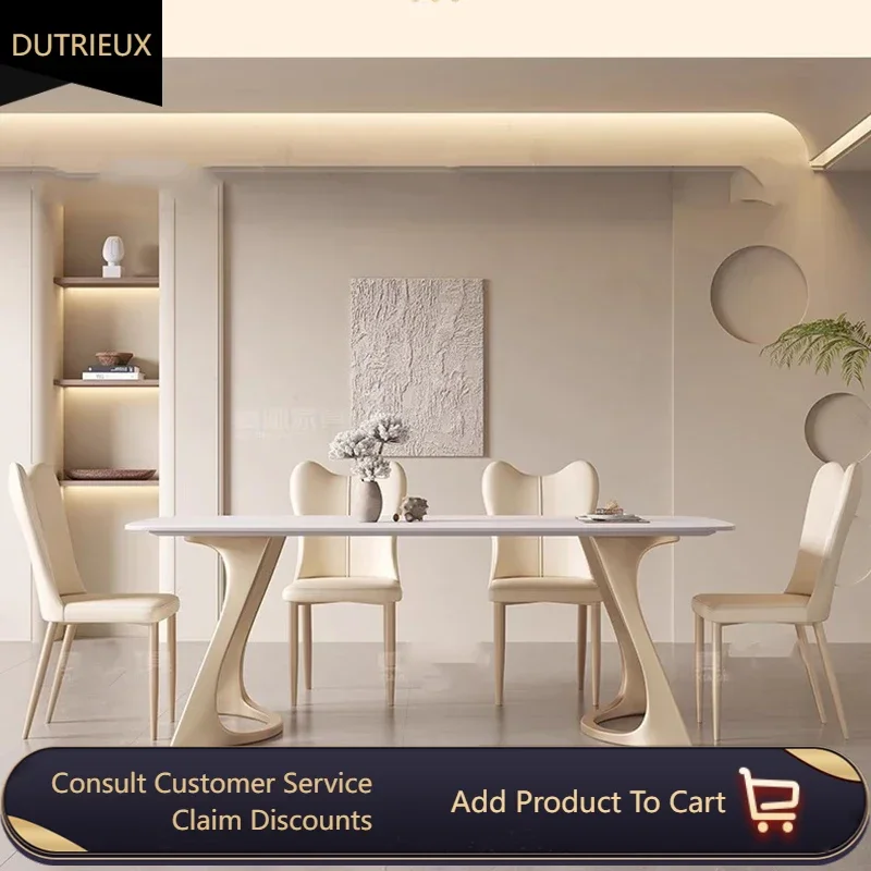 Designer French Dining Table Rectangular Household Light Luxury Dining Table Family Gold Mesas De Jantar Kitchen Furniture
Designer French Dining Table Rectangular Household Light Luxury Dining Table Family Gold Mesas De Jantar Kitchen Furniture