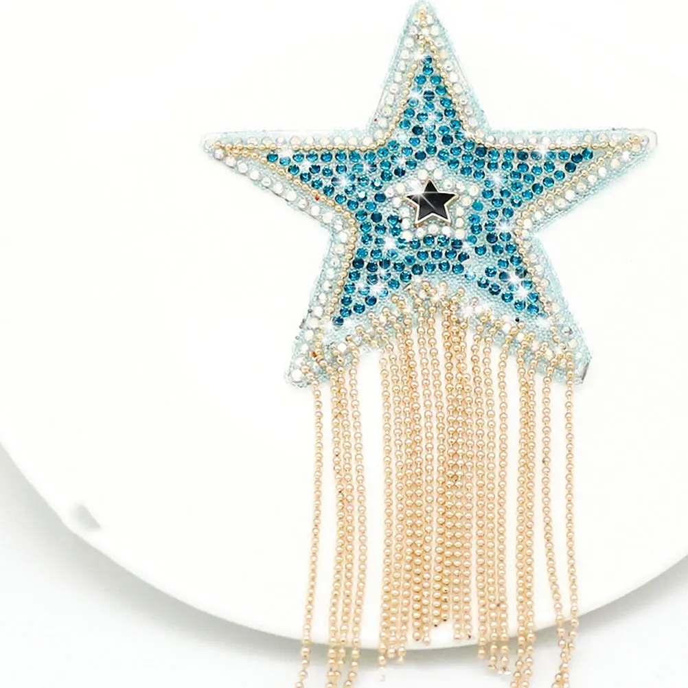 4 Pcs Decorative Stickers Rhinestone Resin Star Pentagram Hot Melt Craft DIY Pants Dress Backpack Bright Color Beads Chain
4 Pcs Decorative Stickers Rhinestone Resin Star Pentagram Hot Melt Craft DIY Pants Dress Backpack Bright Color Beads Chain