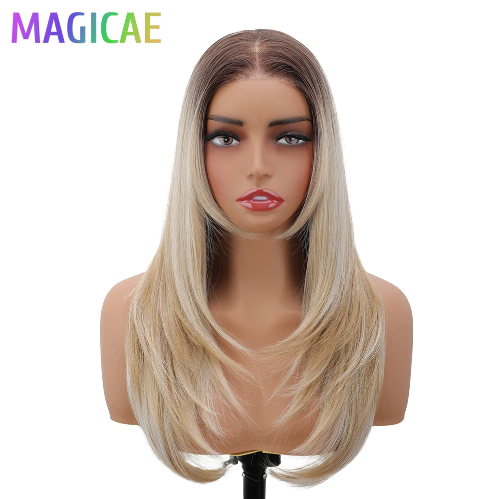 Magicae 22Inch 13X3 Lace Frontal Straight Bob Hair Wigs Ombre Brown Blond 27/613 Bio High Temperature Synthetic Cosplay Wigs
Magicae 22Inch 13X3 Lace Frontal Straight Bob Hair Wigs Ombre Brown Blond 27/613 Bio High Temperature Synthetic Cosplay Wigs