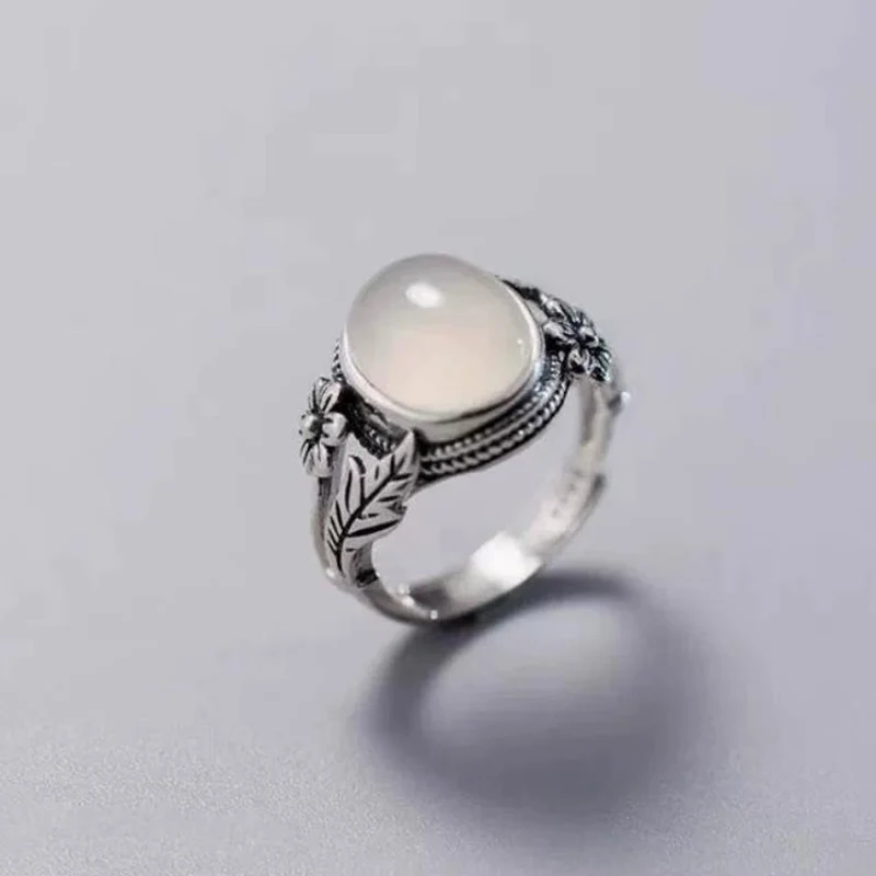 Retro Elegant Ring For Female Cool Personality Agate Index Finger Jewelry Chic Thai silver Flower Rings KOFSAC
Retro Elegant Ring For Female Cool Personality Agate Index Finger Jewelry Chic Thai silver Flower Rings KOFSAC