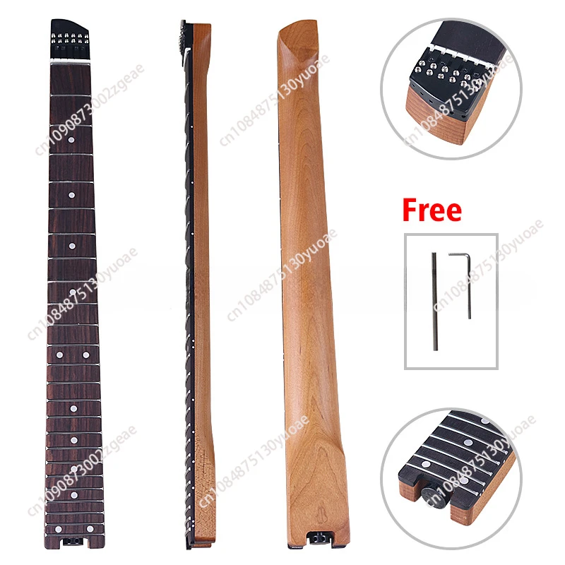 24 frets, headless neck with string lock neck, roasted maple electric guitar handle, rosewood down with turntable guitar
24 frets, headless neck with string lock neck, roasted maple electric guitar handle, rosewood down with turntable guitar
