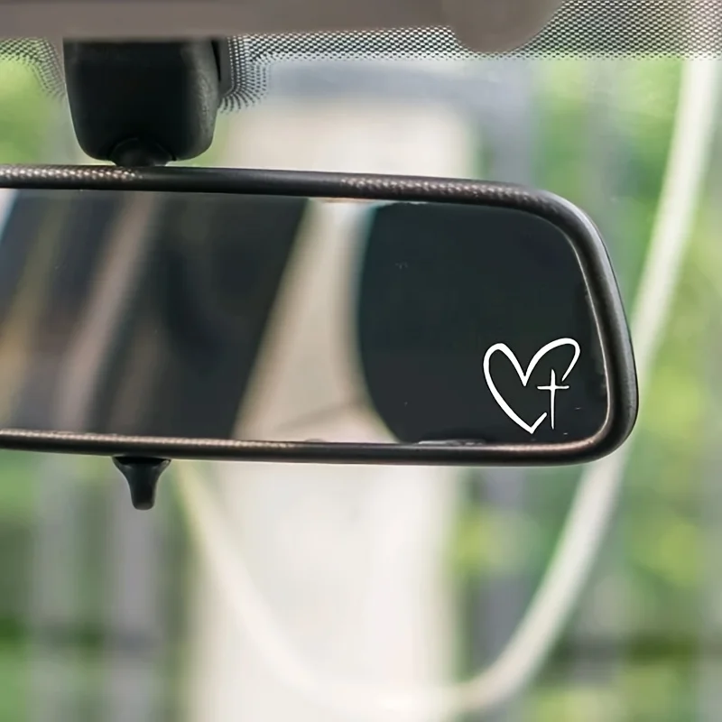 4PCS/SET Heart with Cross Waterproof Vinyl Stickers – Black/White Decals for Car Rearview Mirror & Auto Interior
4PCS/SET Heart with Cross Waterproof Vinyl Stickers – Black/White Decals for Car Rearview Mirror & Auto Interior