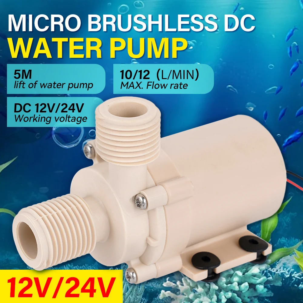 12V/24V Solar Water Pump DC 5M Hot Water Brushless Motor Circulation Pump High Pressure/Food Grade Pump Garden irrigation
12V/24V Solar Water Pump DC 5M Hot Water Brushless Motor Circulation Pump High Pressure/Food Grade Pump Garden irrigation