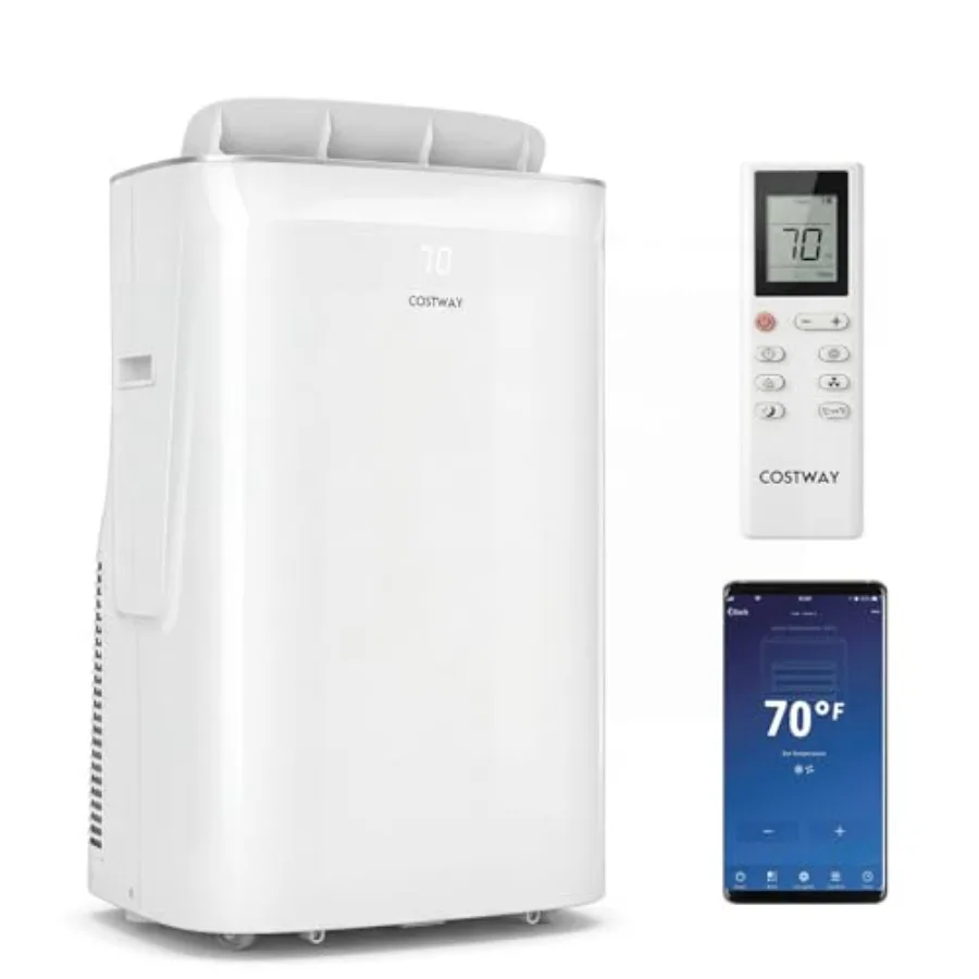 Portable air conditioner for home use, inverter-powered aluminum unit in white, delivers 15000 BTU cooling and heating with sma
Portable air conditioner for home use, inverter-powered aluminum unit in white, delivers 15000 BTU cooling and heating with sma