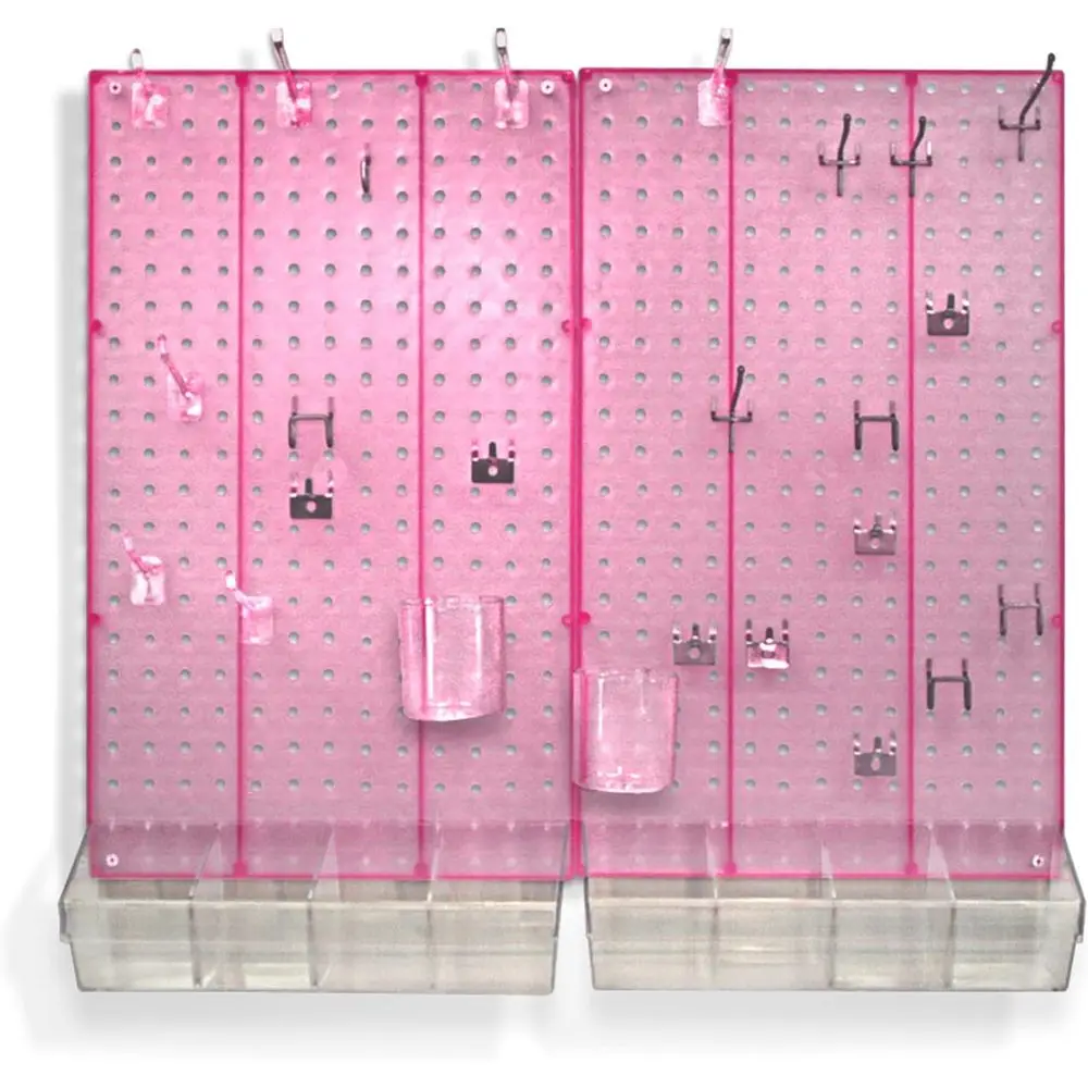 DIY 70-Piece Multi-pose Pegboard Wall Organizer Kit with 2 Panels, 13.5x22, Pink
DIY 70-Piece Multi-pose Pegboard Wall Organizer Kit with 2 Panels, 13.5x22, Pink