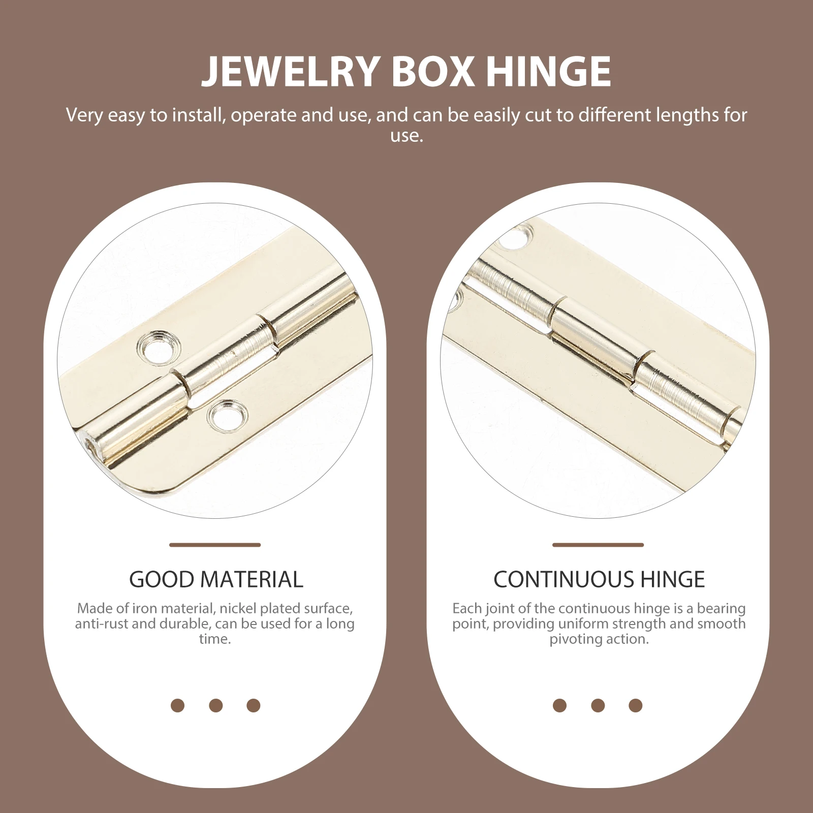 5pcs Piano Hinges Continuous Heavy Duty Nickel Plated Long Hinges for Wooden Boxes Cabinets Doors Furniture DIY Projects
5pcs Piano Hinges Continuous Heavy Duty Nickel Plated Long Hinges for Wooden Boxes Cabinets Doors Furniture DIY Projects