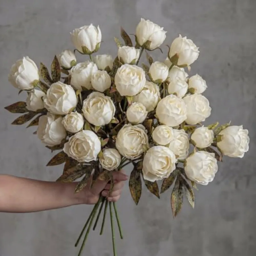 8 Pcs 27.5'' Artificial Peony Stems for Vase Filler DIY Bouquet Centerpiece Home Decor Vintage Beige Silk Faux Peonies with Rea
8 Pcs 27.5'' Artificial Peony Stems for Vase Filler DIY Bouquet Centerpiece Home Decor Vintage Beige Silk Faux Peonies with Rea