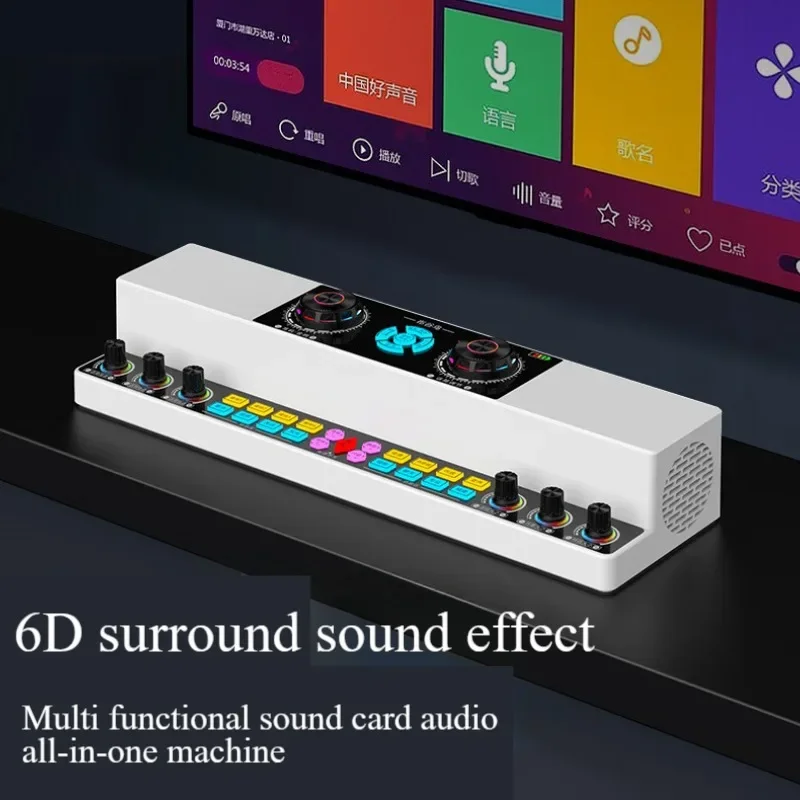 Y6 Singing Sound Card Audio All-in-one Machine Home KTV Wireless Bluetooth Speaker With Dual Speaker For Singing/live Streaming
Y6 Singing Sound Card Audio All-in-one Machine Home KTV Wireless Bluetooth Speaker With Dual Speaker For Singing/live Streaming