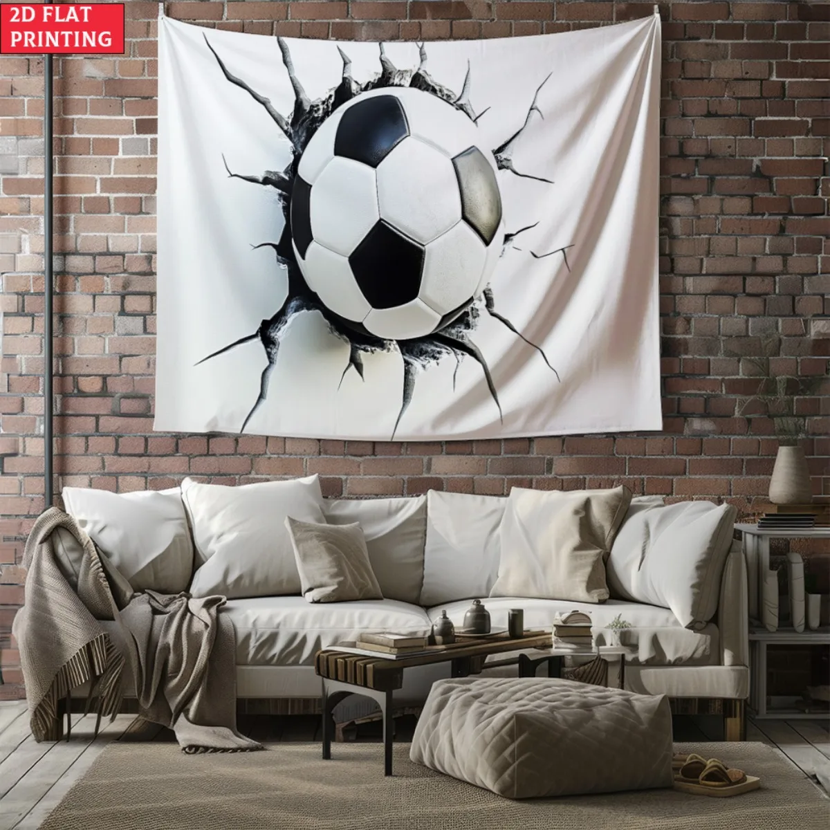 Soccer ball breaking wall tapestry football theme wall hanging sports decor living room bedroom gym studio decoration for fans
Soccer ball breaking wall tapestry football theme wall hanging sports decor living room bedroom gym studio decoration for fans
