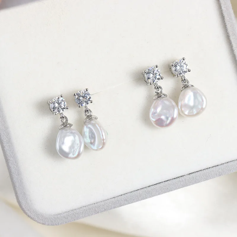 7-8mm Baroque Keshi Freshwater Pearl Earrings for Women 925 Sterling Silver Stud Earrings Jewelry Gift
7-8mm Baroque Keshi Freshwater Pearl Earrings for Women 925 Sterling Silver Stud Earrings Jewelry Gift