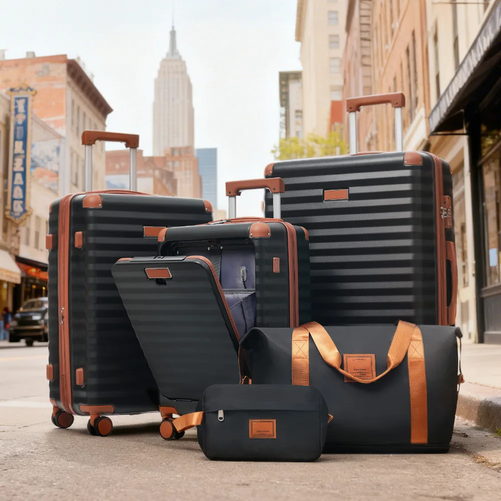 Expandable Front Opening Hardside 5PCS Luggage Set with USB TSA Lock Cup Holder Spinner Wheels Duffel Toiletry Bags
Expandable Front Opening Hardside 5PCS Luggage Set with USB TSA Lock Cup Holder Spinner Wheels Duffel Toiletry Bags