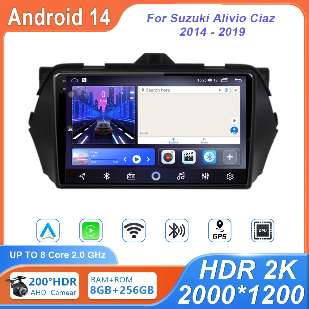 Android 14 для Suzuki Alivio Ciaz 2014-2019 Автомобильный DVD Авто Радио Стерео Мультимедийный Плеер GPS-навигация Высокопроизводительный ЦП
Android 14 для Suzuki Alivio Ciaz 2014-2019 Автомобильный DVD Авто Радио Стерео Мультимедийный Плеер GPS-навигация Высокопроизводительный ЦП