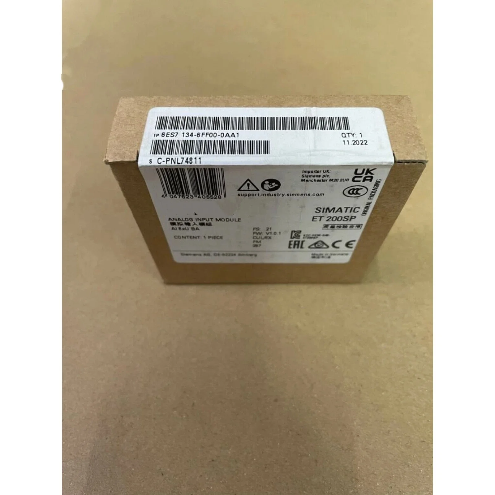 6ES7134-6FF00-0AA1 6ES71346FF000AA1 Analog input module
6ES7134-6FF00-0AA1 6ES71346FF000AA1 Analog input module