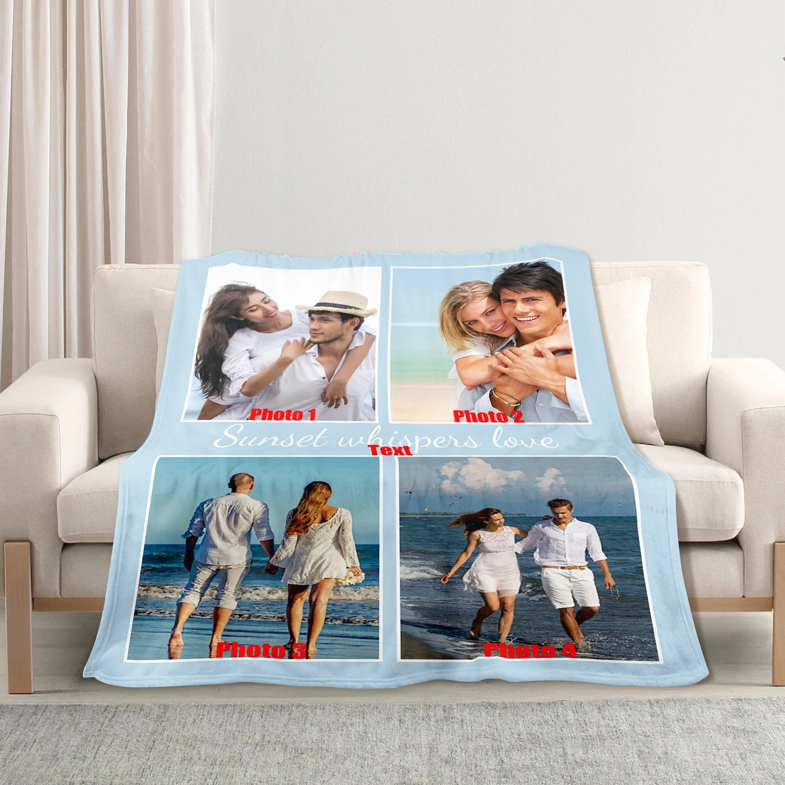 Custom Photo Blanket With Text Design Thoughtful Gift Memorable Keepsake Cozy Home Decor
Custom Photo Blanket With Text Design Thoughtful Gift Memorable Keepsake Cozy Home Decor