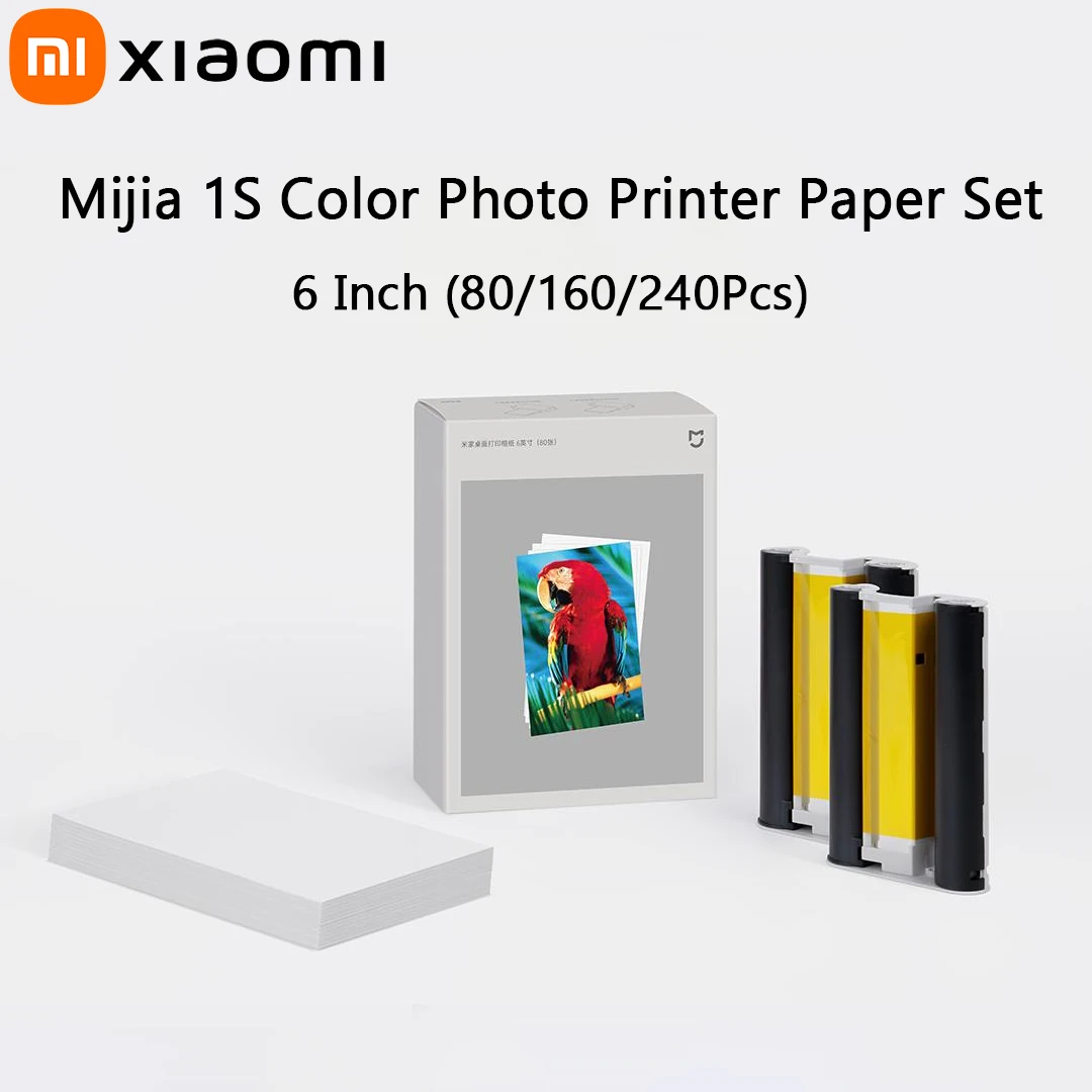 Xiaomi Mijia Photo Printer 1S Color Photo Paper Set of 80/160/240 Pcs High Definition Sublimation 6 Inch Portable Photo Paper
Xiaomi Mijia Photo Printer 1S Color Photo Paper Set of 80/160/240 Pcs High Definition Sublimation 6 Inch Portable Photo Paper
