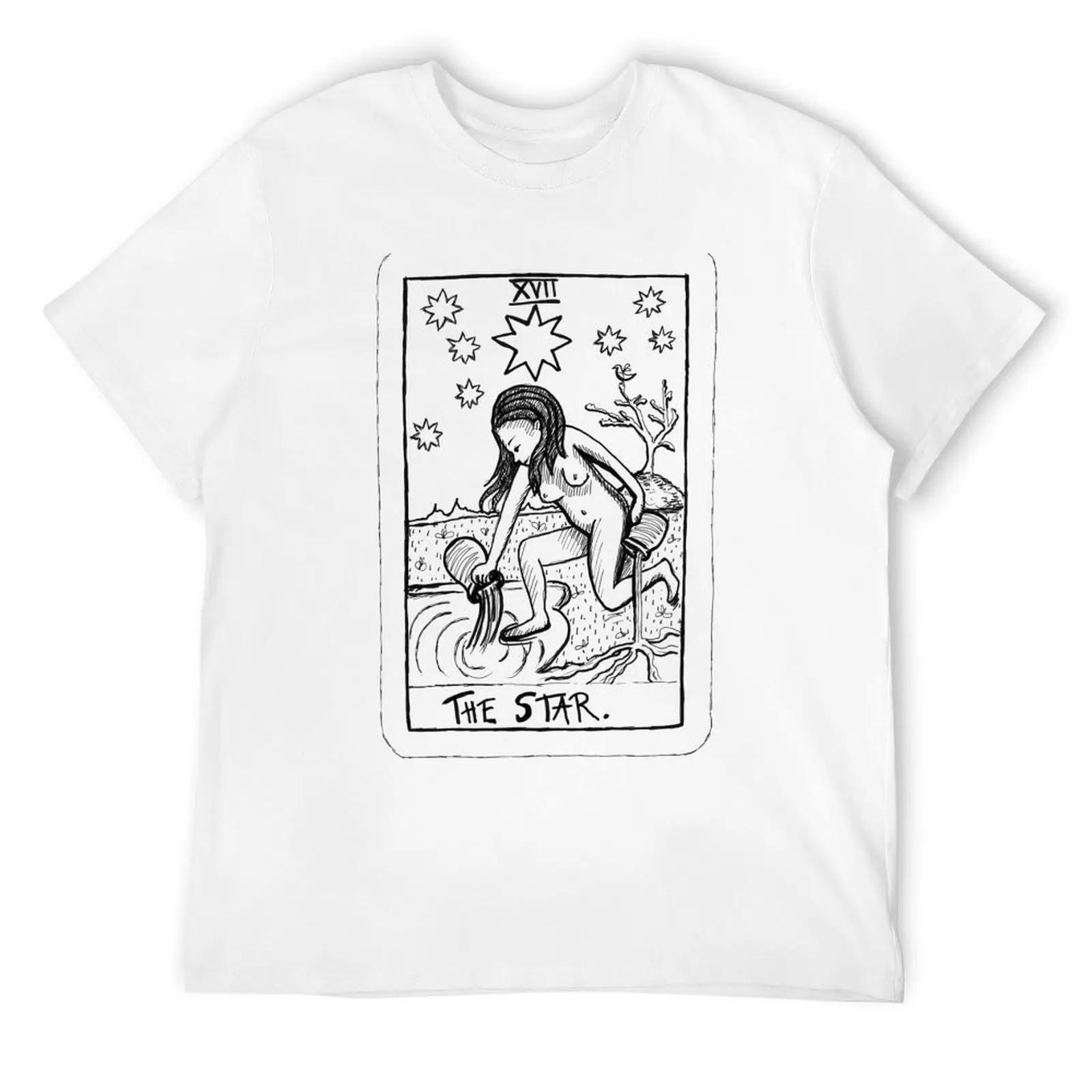 The Star Tarot Card (black line drawing) T-Shirt oversized graphic tee sports fans shirts men
The Star Tarot Card (black line drawing) T-Shirt oversized graphic tee sports fans shirts men